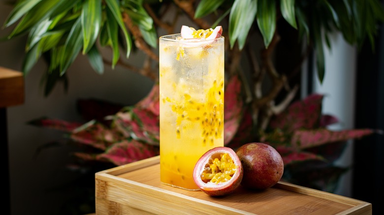 ice-cold passion fruit beverage