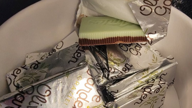 Olive Garden mint chocolates