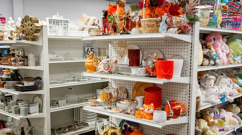 Aisles of a thrift store