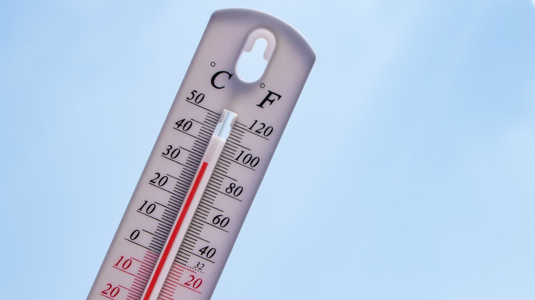 Fahrenheit and Celsius thermometer