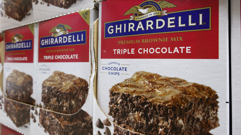 Boxes of Ghirardelli brownie mix