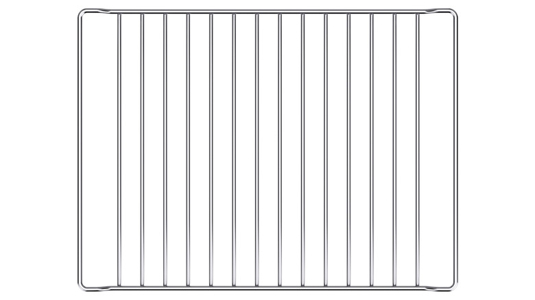 rack for grilling meat on white background