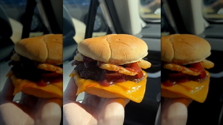 Image of a Culver's secret menu item BBQ ButterBurger.