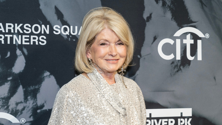 Celebrity chef Martha Stewart appears at a red carpet event.