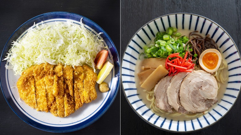 Japanese katsu and tonkotsu ramen