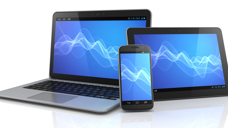 Image of laptop, tablet, and phone