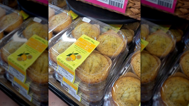 Boxes of lemon poppyseed muffins