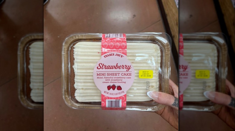 Box of strawberry mini sheet cake