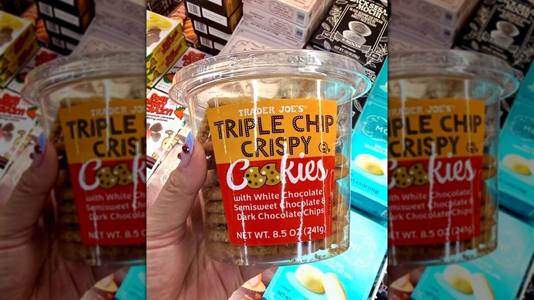 Box of triple chip crispy cookies