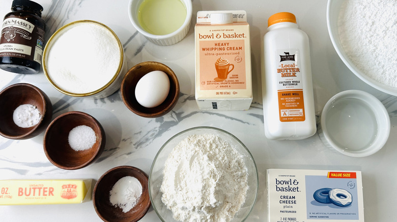 Ingredients for Trader Joe's copycat vanilla mini sheet cake
