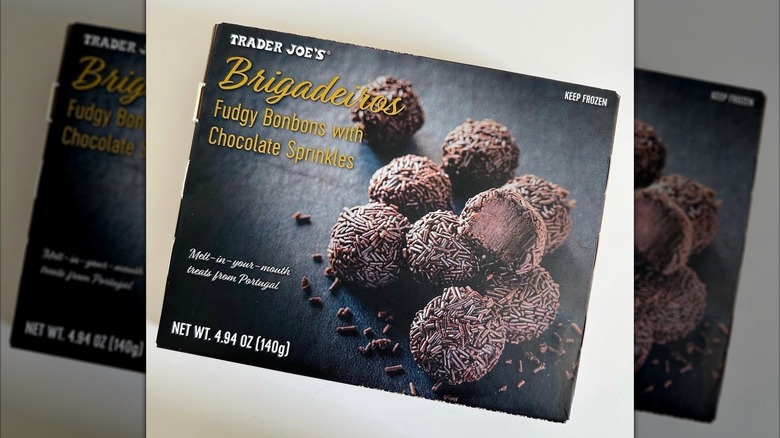 A box of Brigadeiros from Trader Joe's