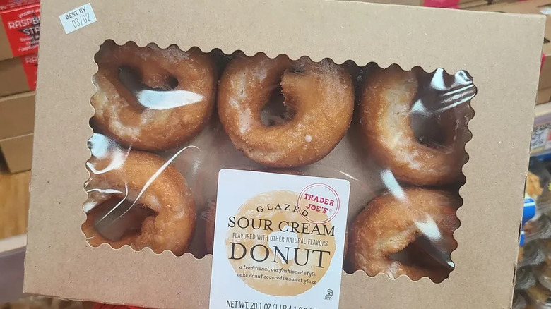 A package of Glazed Sour Cream Donuts from Trader Joe's