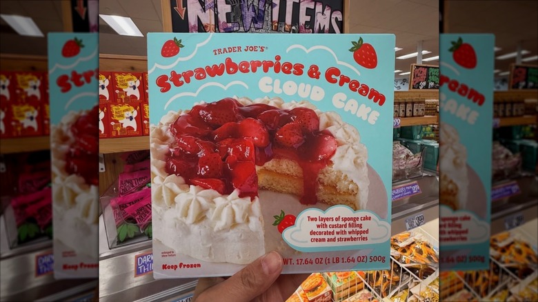A box of Strawberries & Cream Cloud Cake from Trader Joe's