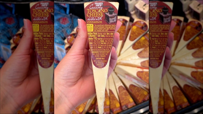 Wedge of Creamy Toscano Cheese Dusted with Cinnamon