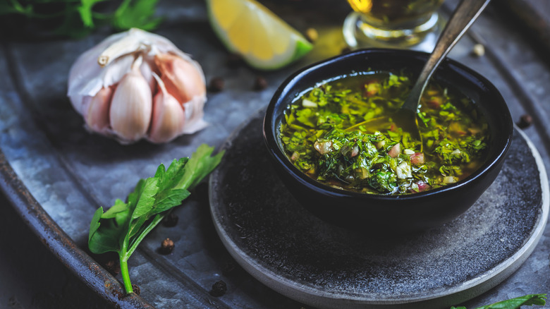 Bowl of chimichurri