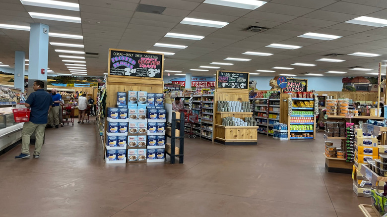 People shopping inside a Trader Joe's