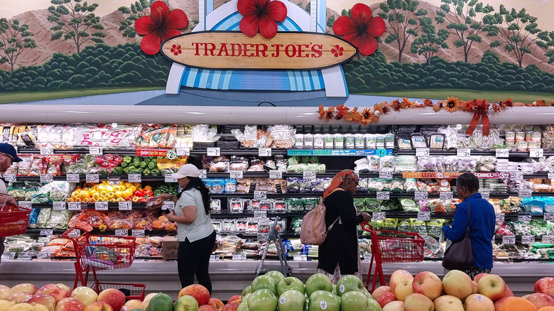 Interior of Trader Joe's store with people shopping