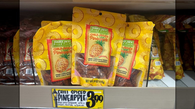 Bags of Trader Joe's Chile Spiced Pineapple