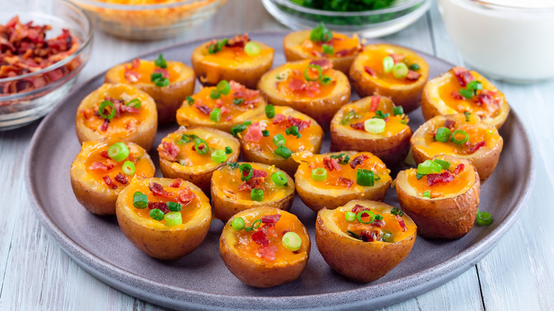 Mini baked potatoes