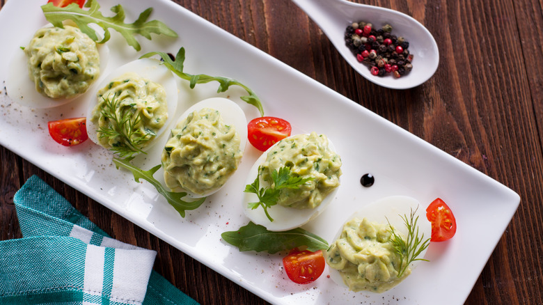 Avocado deviled eggs