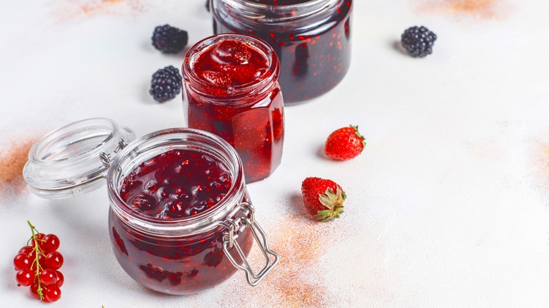 assortment of jams