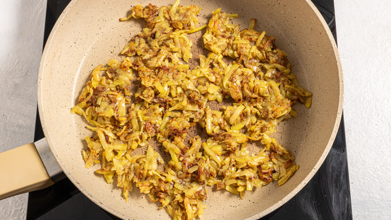 Skillet with hash browns