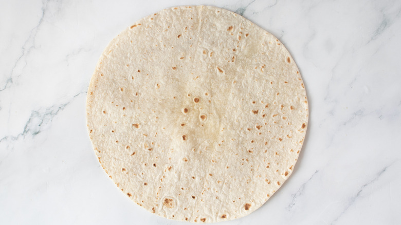 flour tortilla on counter
