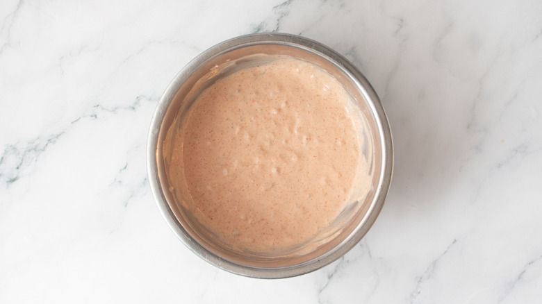 completed special sauce in a bowl