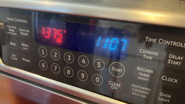 oven set to 357 F