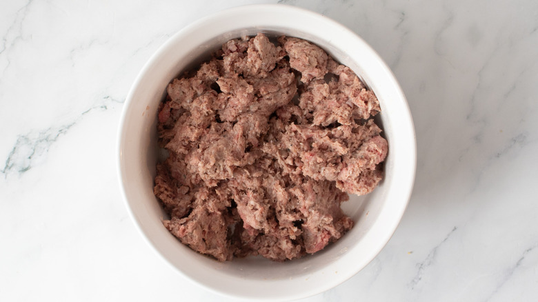 seasoned burger mixture