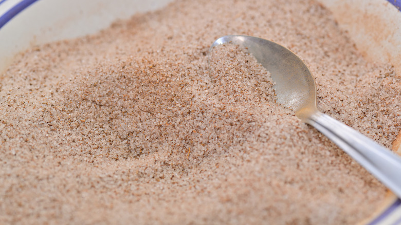cinnamon sugar in a ceramic bowl