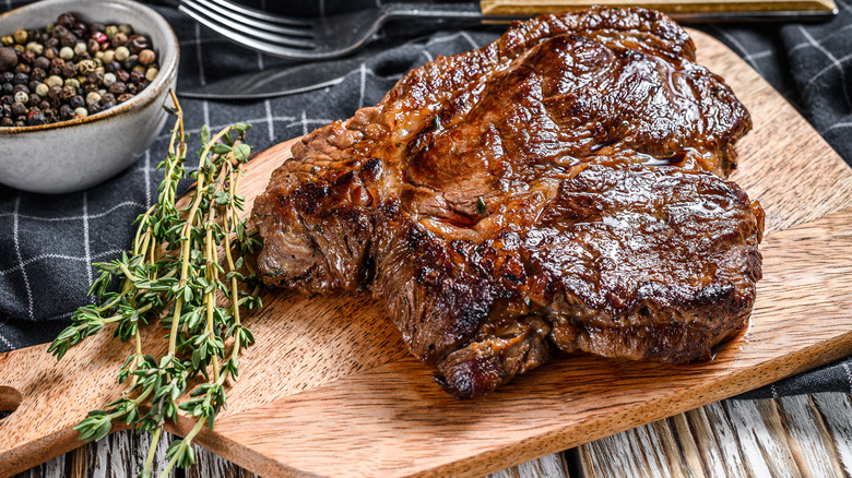 Cooked chuck steak