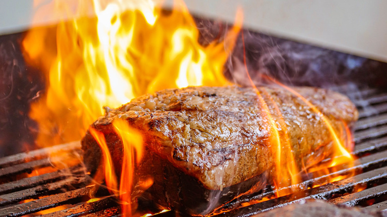 Culotte steak on the grill