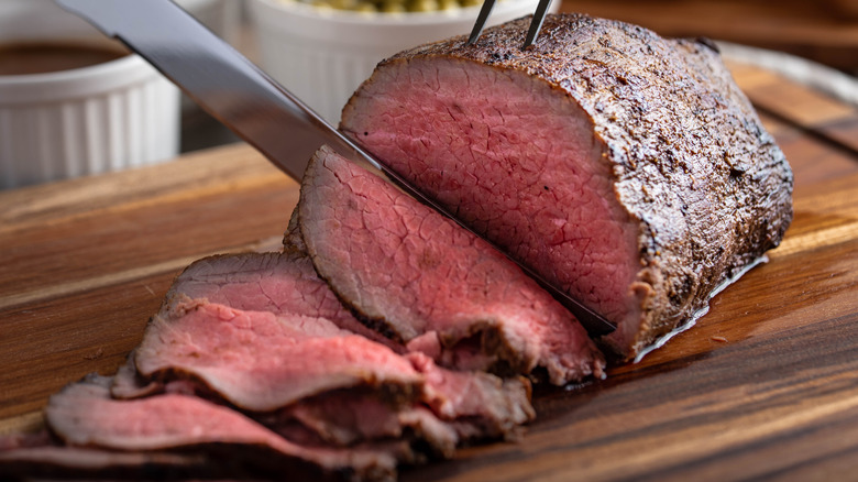 Sliced roast beef
