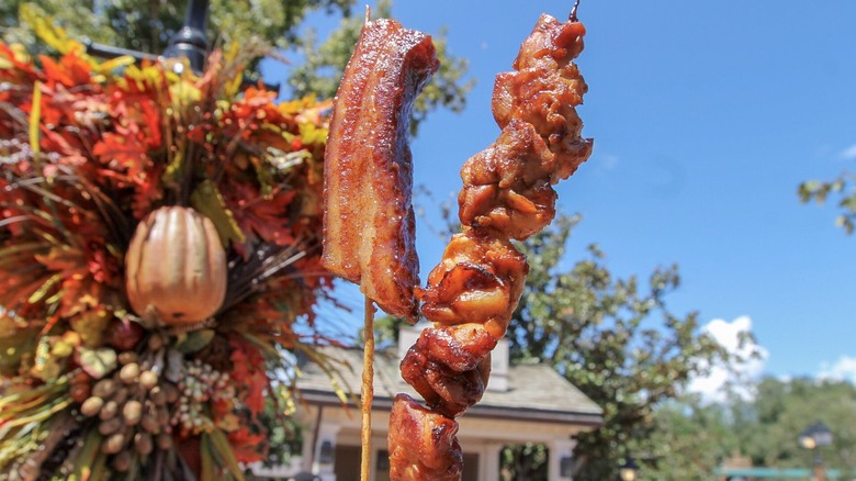 candied bacon skewer