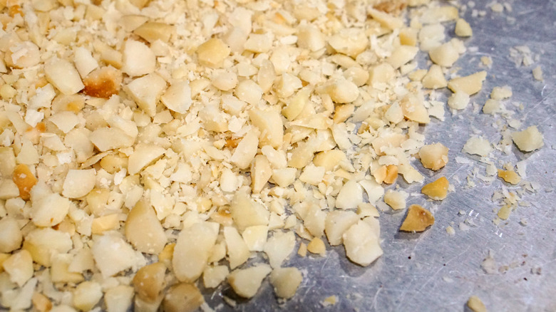 Crushed macadamia nuts
