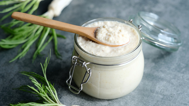 Jar of horseradish