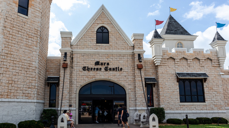 Drawbridge entrance to Mars Cheese Castle