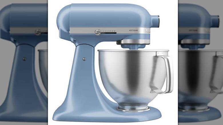KitchenAid's blue velvet tilt-head stand mixer.