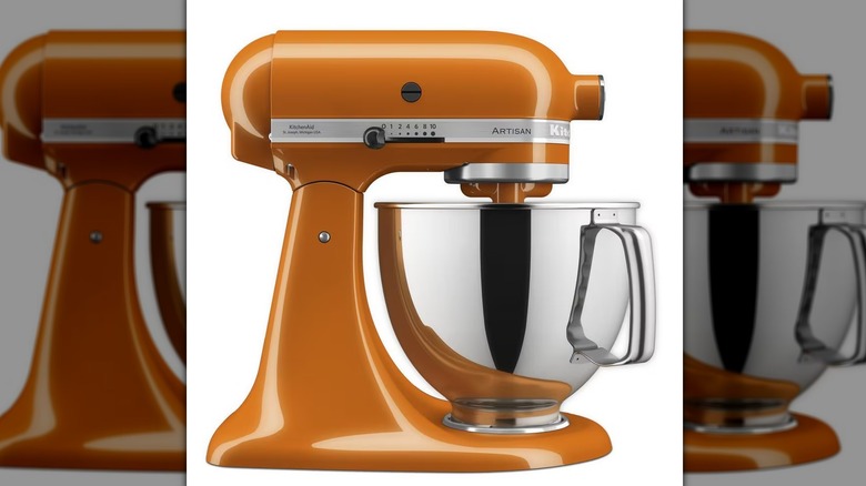 KitchenAid's honey stand mixer.