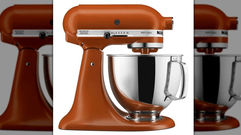 KithenAid's Scorched orange stand mixer.