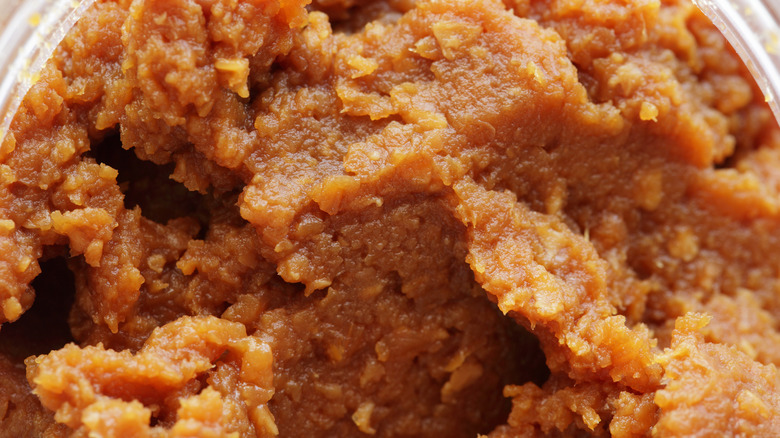 Miso paste in a bowl