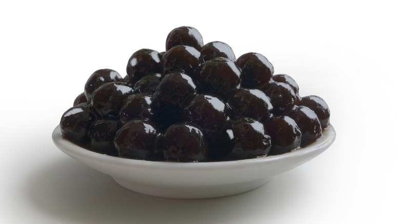 Bowl of boba pearls