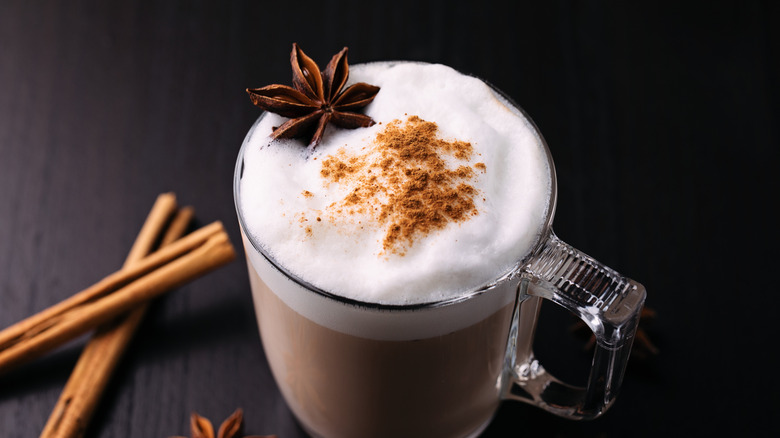Cup of chai with anise and cinnamon