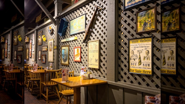 Interior of a Cracker Barrel restaurant