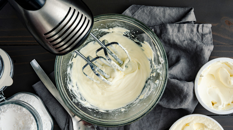Frosting being mixed