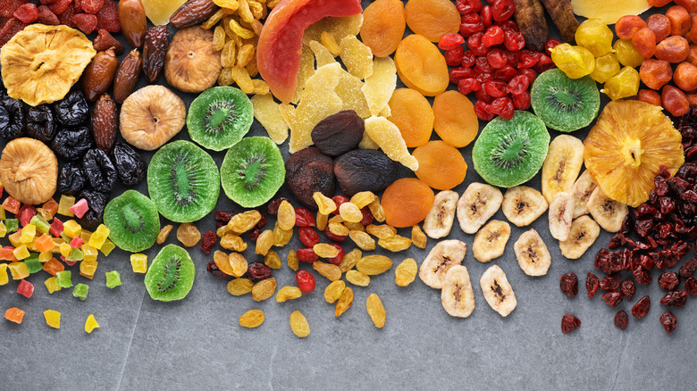 An assortment of dried fruits
