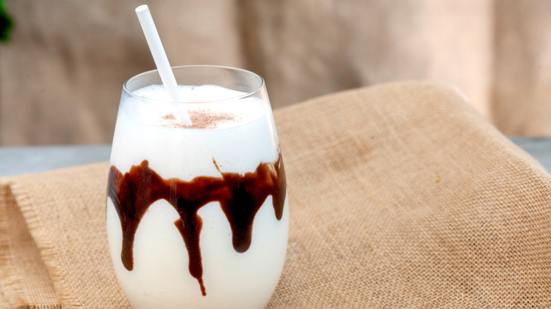 Milkshake in a glass