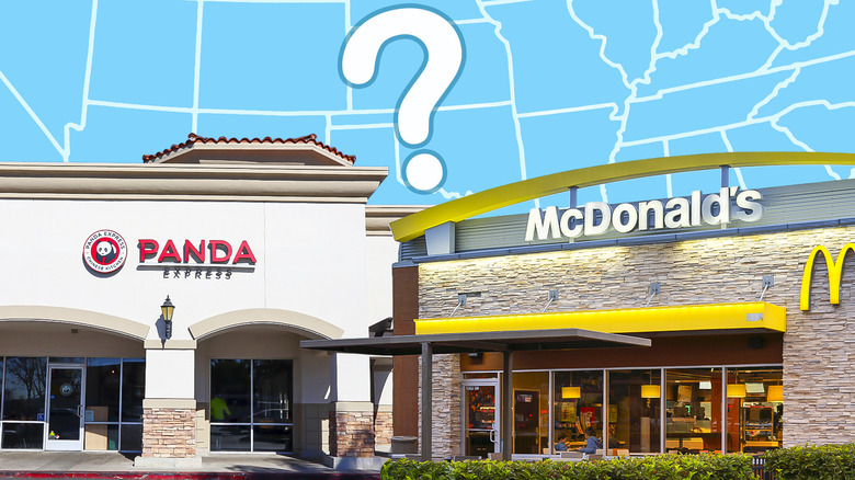 McDonald's and panda express buildings