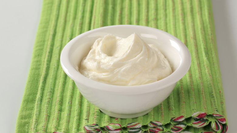 cream cheese in bowl